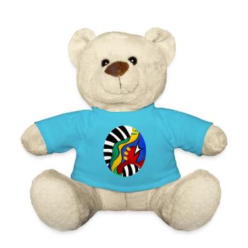 Abstrakte Kunst - Teddy - Atollblau - Vorne