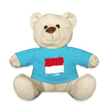 Monaco drapeau - Monaco flag - flag - Teddy Bear - atoll blue - Front