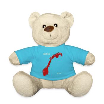 Norge Norway Dr Maps red - Teddy Bear - atoll blue - Front