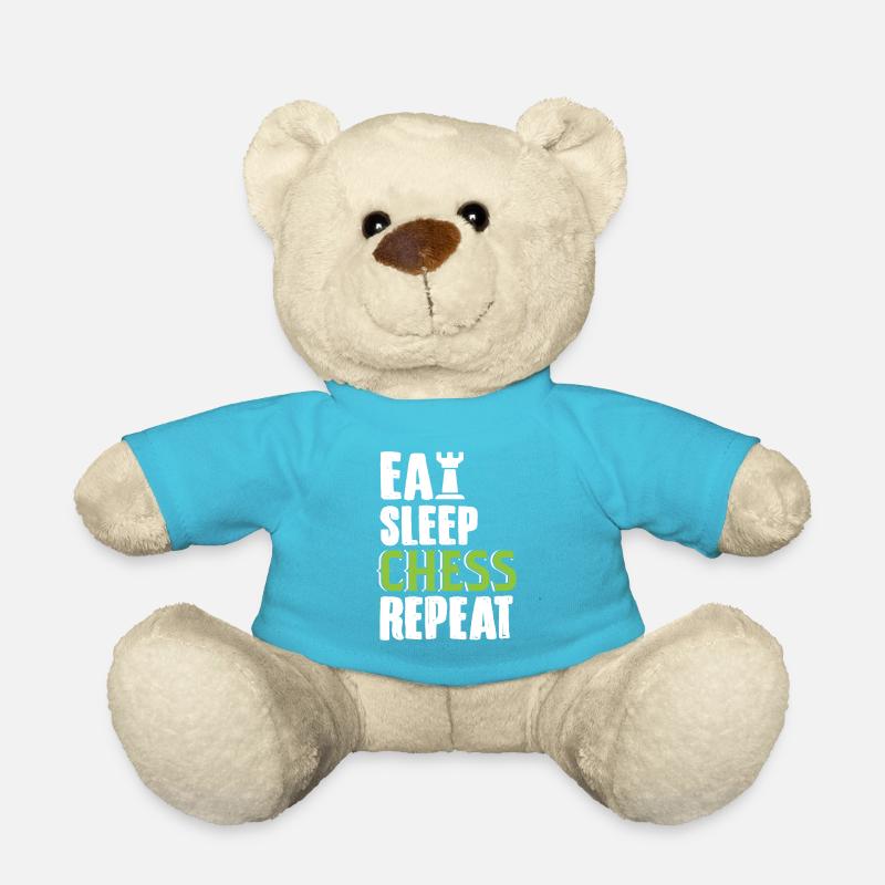 Schach - Teddy - Atollblau