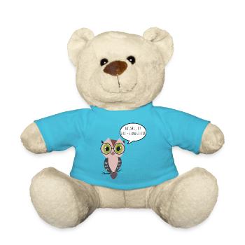 Englisch Lehrer Unterricht he she it s must fit - Teddy - Atollblau - Vorne