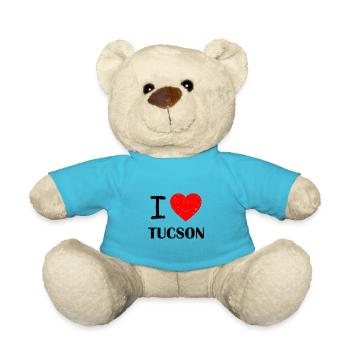 Tucson Texas City Gift - Teddy Bear - atoll blue - Front