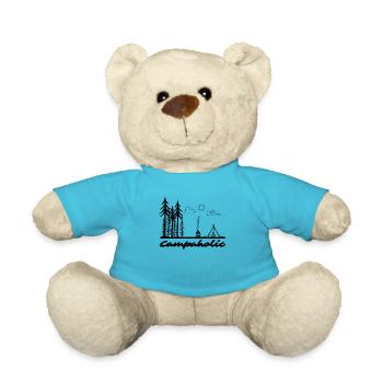 Camping Glamping Outdoor Campers - Teddy Bear - atoll blue - Front