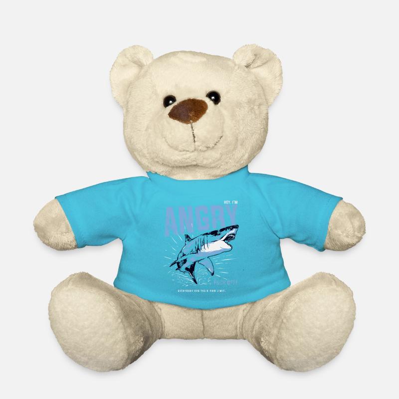 Sad Shark - Teddy Bear - atoll blue