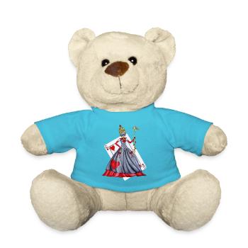 Queen of Hearts - Teddy Bear - atoll blue - Front