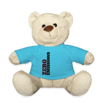 Zero emissions / electric driving / electric car - Teddy Bear - atoll blue - Front