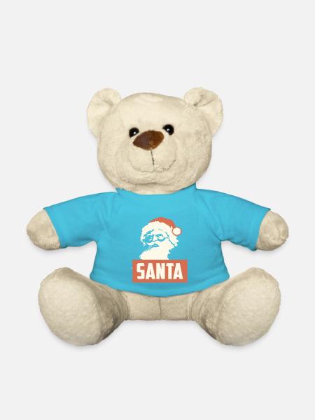 RETRO SANTA WEIHNACHTEN - Teddy - Atollblau