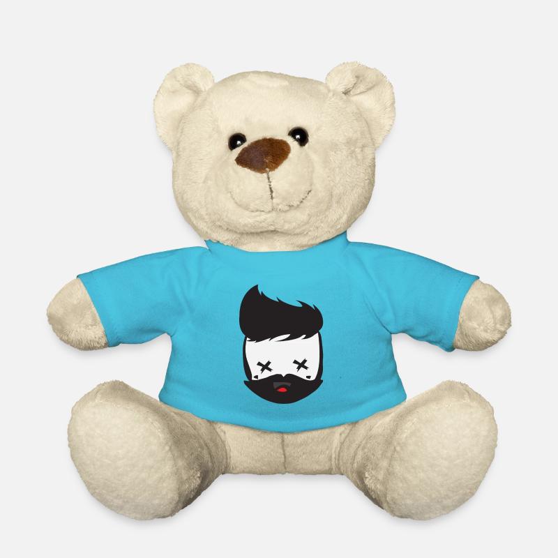 Comic Gesicht Kreuze Augen Geschenk - Teddy - Atollblau