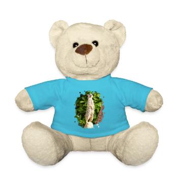 A meerkat watches out. - Teddy Bear - atoll blue - Front