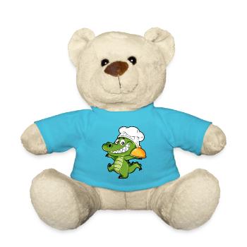 cuire crocodile chef chef cuisinier cuisinier cadeau - Nounours - bleu outremer - Devant