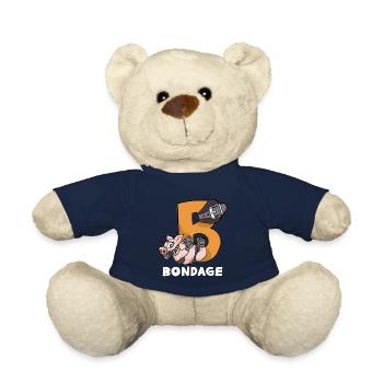 BONDAGE BDSM Shackle Fetish Handcuffs Sex - Teddy Bear - french navy - Front
