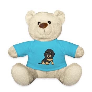 Small Dachshund Dog Dog Pets Dogs - Teddy Bear - atoll blue - Front