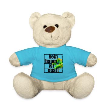 No tree does not matter Climate protection Climate change Climate - Teddy Bear - atoll blue - Front