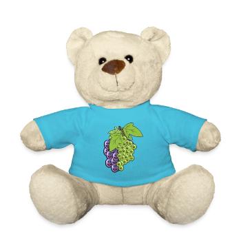 Weintrauben Trauben Obst Früchte Rebe Veganer - Teddy - Atollblau - Vorne