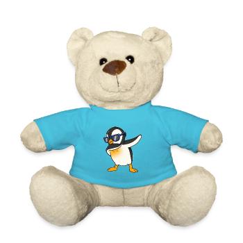 Cool penguin dab south pole dance float dance step - Teddy Bear - atoll blue - Front