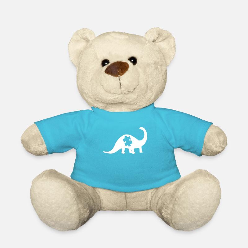 Autismus Dinosaurier Puzzle - Teddy - Atollblau