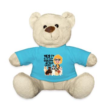 Crazy dog lady Hunde Frau Hund - Nounours - bleu outremer - Devant