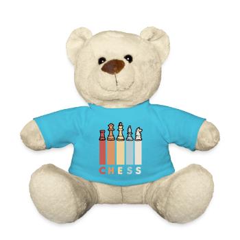 CHESS RETRO Chess Player Chess Pieces Chess - Teddy Bear - atoll blue - Front