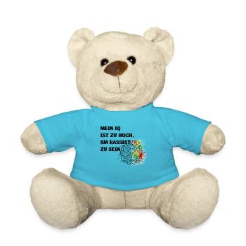 Gegen Nazis, Gegen Rechts Politik Shirt - Teddy - Atollblau - Vorne