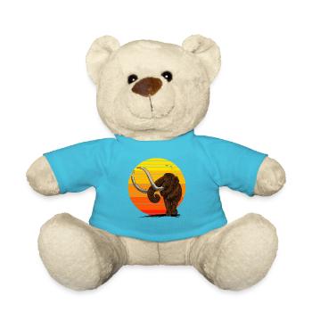 Beautiful mammoth in the sun Gift idea made of ice - Teddy Bear - atoll blue - Front