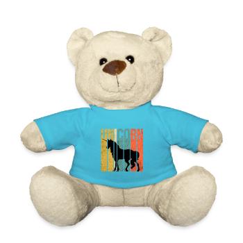 Vintage Unicorn - Teddy Bear - atoll blue - Front
