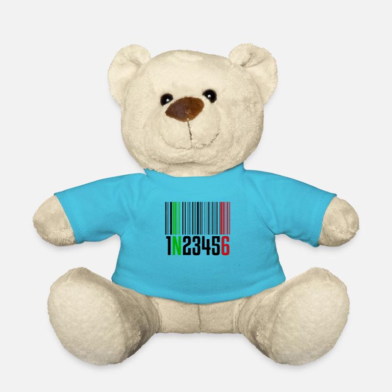 1N23456 | Code à barres, moto, sport automobile - Nounours - bleu outremer
