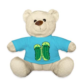 2 kleine gurken mit suessem - Teddy - Atollblau - Vorne