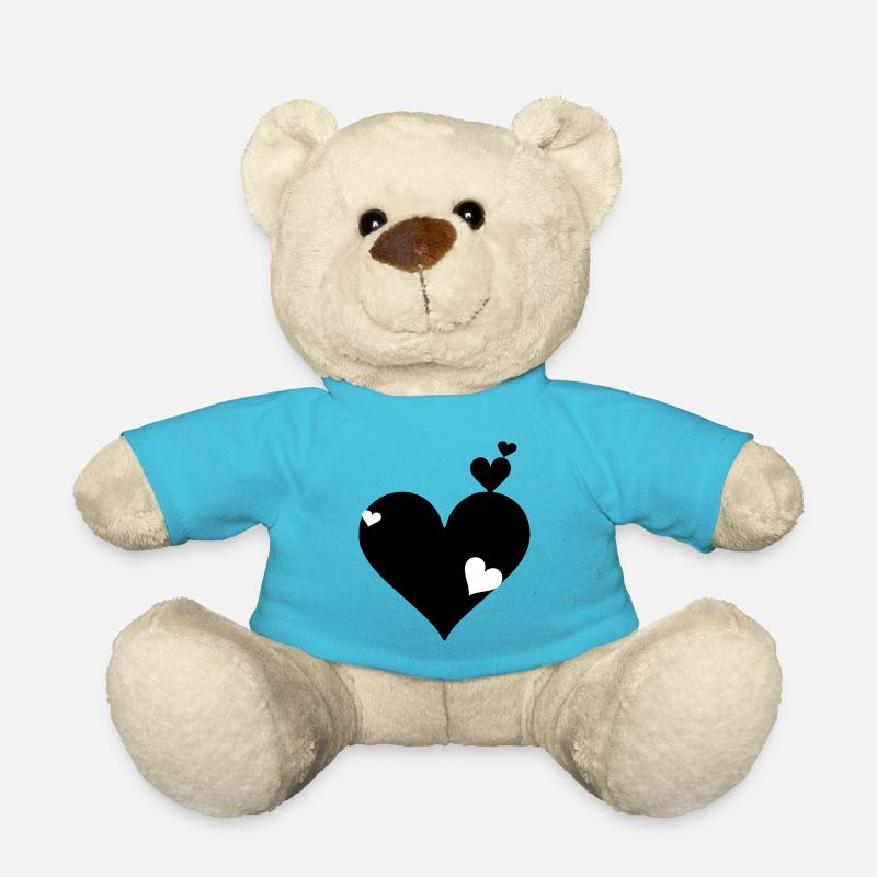 Coeur dans coeur - Nounours - bleu outremer