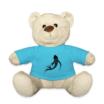 Fisch Fische Asien Japan Koi Karpfen Flossen - Teddy - Atollblau - Vorne