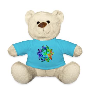 Ornament celtique - Nounours - bleu outremer - Devant