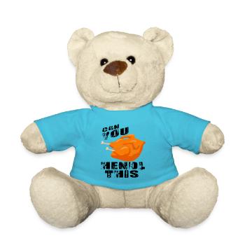 Pouvez-vous Hendl cela? Conception de chemise drôle - Nounours - bleu outremer - Devant