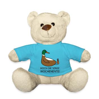 Ente will Wochenende - Teddy - Atollblau - Vorne