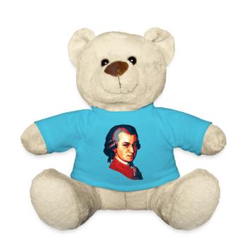 Wolfgang Amadeus Mozart - Teddy - Atollblau - Vorne