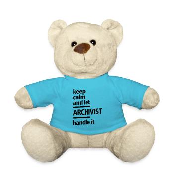Gardez le calme Archiviste Profession Profession Emploi Cadeau - Nounours - bleu outremer - Devant