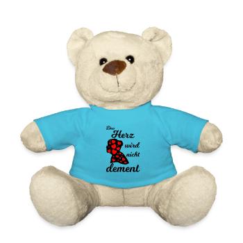 The heart does not become demented - nursing seniors - Teddy Bear - atoll blue - Front