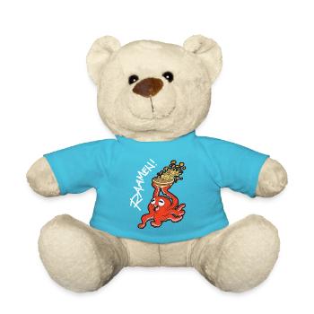 OKTUPOS RAMEN Nudeln Japanisches Essen Humor - Teddy - Atollblau - Vorne