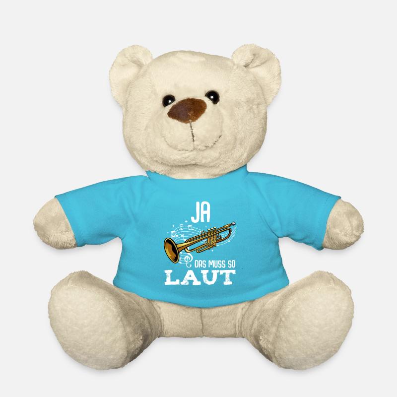 Ja Das Muss So Laut Trompeter Trompete Blasmusik - Teddy - Atollblau