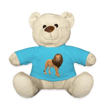 3D lion - Teddy Bear - atoll blue - Front