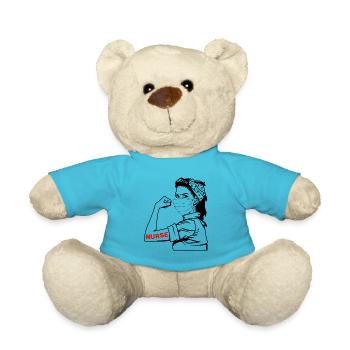 Nurse Vet Strong Nurse - Teddy Bear - atoll blue - Front