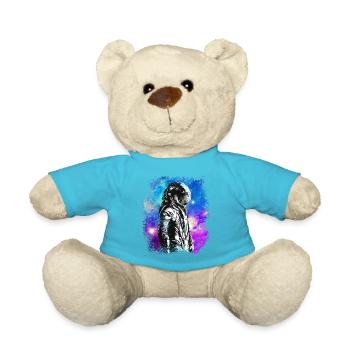 NASA Astronaut Moon Colorful Space Astro Galaxy St - Teddy - Atollblau - Vorne