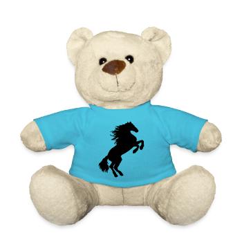 étalon noir - chemise de cheval noir &sweat à capuche - Nounours - bleu outremer - Devant