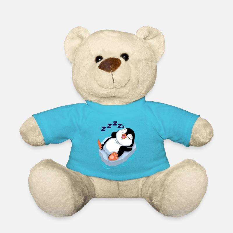 schlafender Pinguin Müde Auszeit Pause Antarktis - Teddy - Atollblau