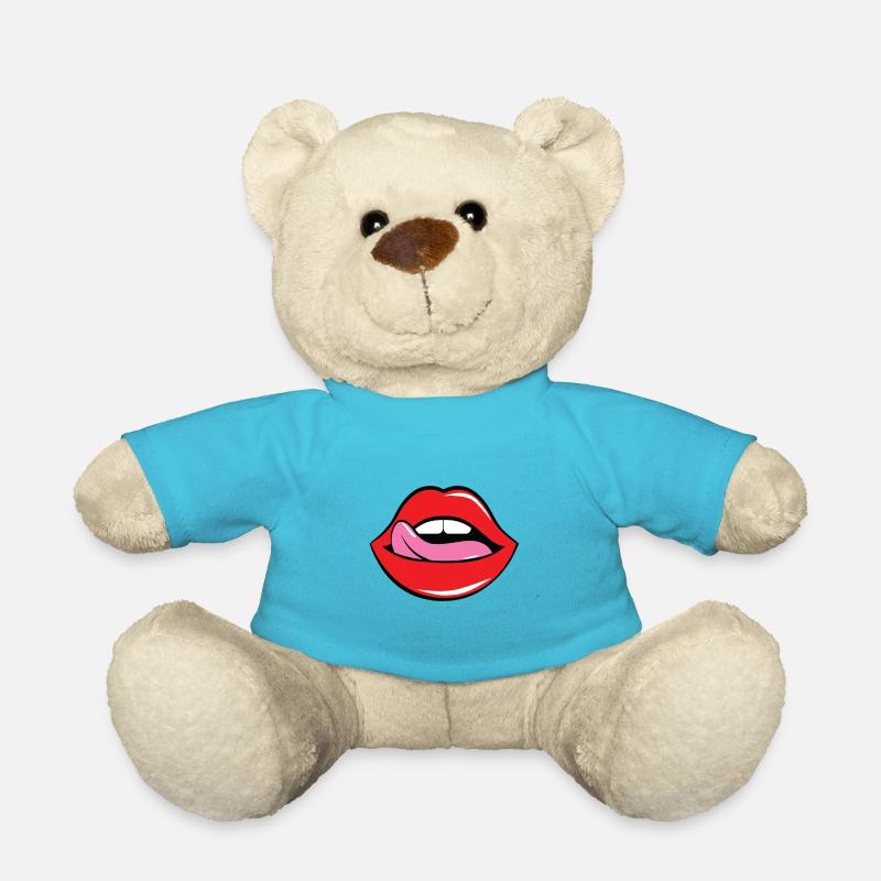 Rock & Roll Lips - Teddy Bear - atoll blue