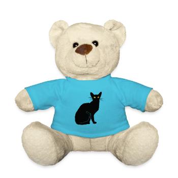 Conception de costumes d'Halloween de chat noir - Nounours - bleu outremer - Devant
