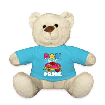 Pansexual Pan Cake Pun Pansexual Parody - Teddy Bear - atoll blue - Front