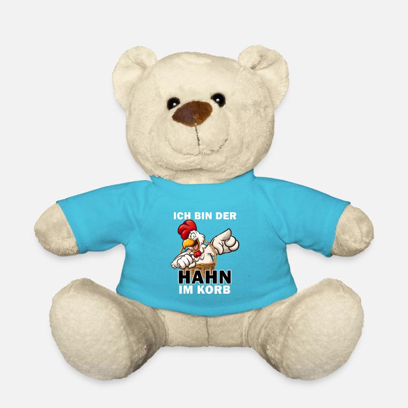 Ich bin der Hahn im Korb - Teddy - Atollblau