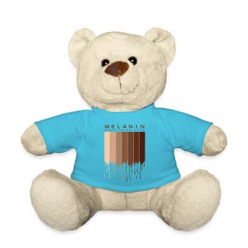 Melanin Every shade slays - Teddy Bear - atoll blue - Front