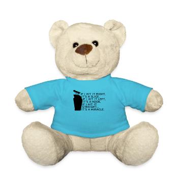 Lustiges Golf Sprüche Geschenk Golfen Golfer - Teddy - Atollblau - Vorne