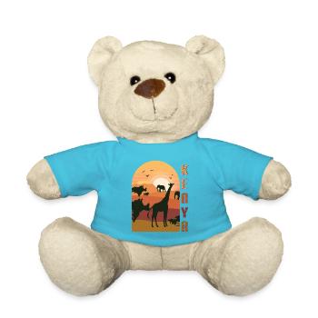 Kenia ist wundervoll - Teddy - Atollblau - Vorne