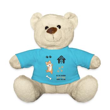 Dog cute sticker set Shiba dogs sticker pack - Teddy Bear - atoll blue - Front
